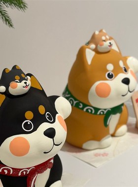 日式招财小狗摆件柴犬周边朋友开E店开业高档实用送男生生日礼物