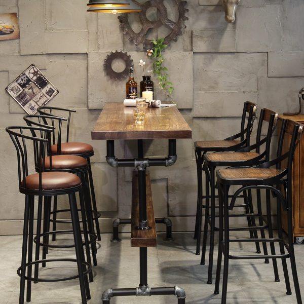 高脚桌实木靠墙桌子吧台桌椅组合长条桌家用阳台酒吧咖啡吧台桌小,住宅家具,吧台,淘宝优惠券,粉丝福利购,淘宝优惠卷