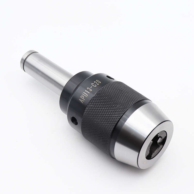 APU13一体式自紧钻夹头R8-APU16炮塔铣K钻夹头C20直柄车床莫氏锥