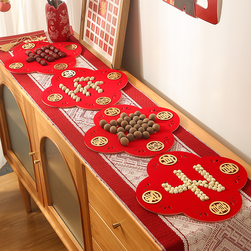 铺床早生贵子提篮摆o床结婚压床摆件模具立体模板婚房布置床上装