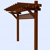 单臂户外葡萄架庭院碳化木防腐木单边爬藤架阳台花园室外花架定制