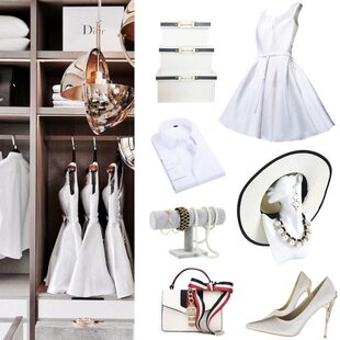 样板房全屋定制衣柜衣帽间饰品收纳盒白衬衫 饰品摆件 礼服裙首饰装