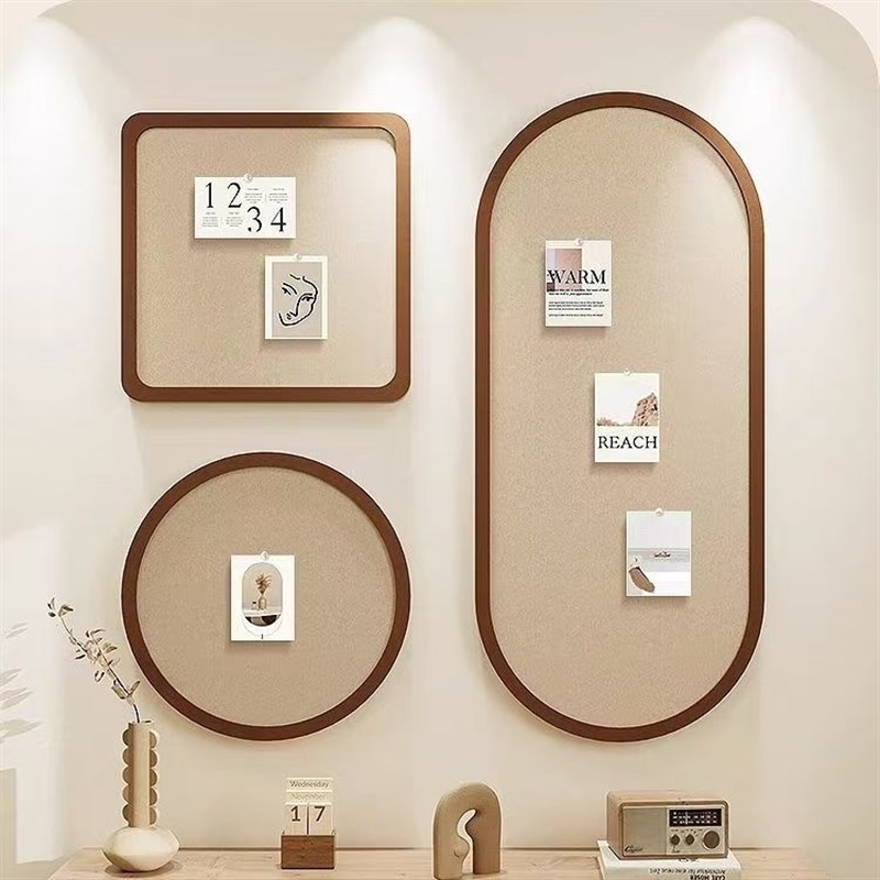 毛毡墙贴装饰创意照片墙毛毡板照片展示墙背P景板墙面组合留言板