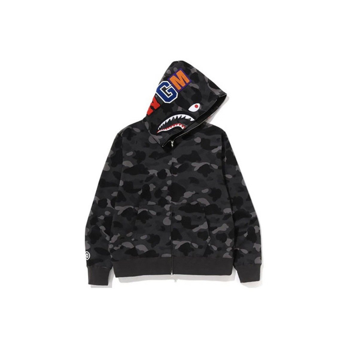thumbnail for Mzc Shark Color Camo Classic Camouflage Shark Sweatshirt Trendy Men's and Women's Zip Up Hoodie Jacket