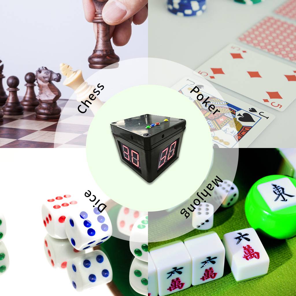 赣鑫棋牌电子比赛计时器 棋牌竞赛出牌倒计时器 四面桌面计时器