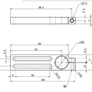 20气缸支架机械手气缸支架U形槽支架不锈钢管固定夹支架光轴