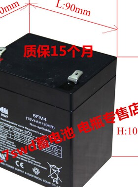 LONG WAY蓄电池 6FM4 12V4AH/20HR音响 音箱 仪器仪表 卷闸门电瓶