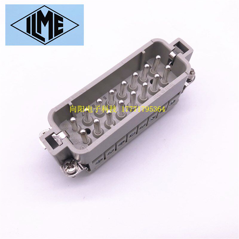 ILME意尔玛 矩形重载连接器 母插芯 CDAM/F 16  16芯16针航空插头