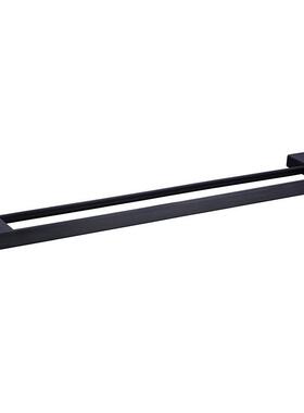 欧式打孔黑色不锈浴室卫生间家用浴巾毛巾架套装G948J酒20钢店13