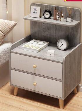 家用用床边柜约现代出租房简小床MSN头置物架卧室型易储物简柜