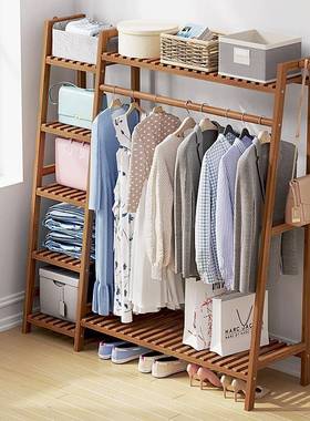 F7679J995YA1衣架衣帽架用卧家室简易顶天立地木落地衣柜纳小挂实