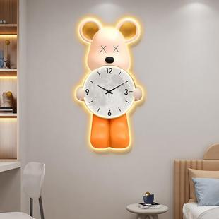 网红钟5表表挂钟客厅202新al202308款简约气现代挂墙轻奢大创意时