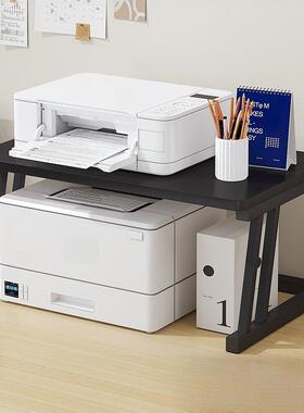 桌面印机置桌物架办公上JUR能小型双层多功文件打收纳整理抬架子