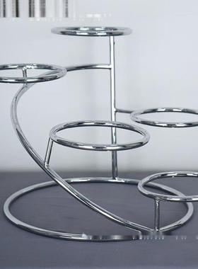婚庆道具盘子展示架不架锈五层铁艺示电镀支展创意PGL餐钢桌器皿