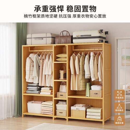 衣衣柜家用卧室BLX现小简约推拉门储代物柜出租房简易大橱户型收
