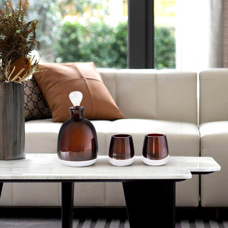 现代FSB417简约轻奢高端玻璃琉璃客酒具摆件样板间店酒几厅餐桌茶,家居饰品,装饰摆件,淘宝优惠券,粉丝福利购,淘宝优惠卷