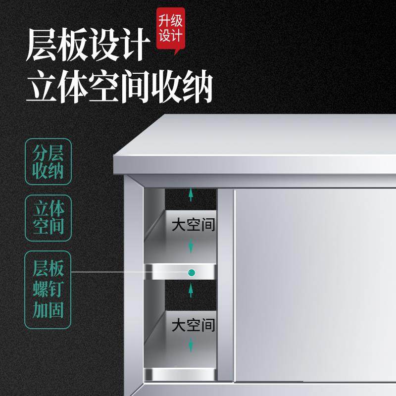 6E3X房操作不锈钢工作台台面储物柜切菜桌子549带拉厨门案板商饭,五金/工具,工作台/防静电工作台/重型工作台,淘宝优惠券,粉丝福利购,淘宝优惠卷