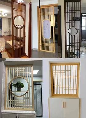 木质格DIF栅新中式装实木代花格现入栅户玄关屏风客厅门窗简约格