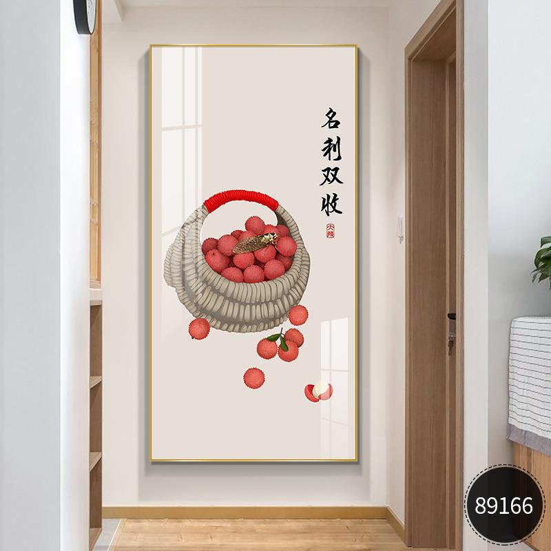 新中玄关装饰画式居廊暖过道走装221饰壁画现代简约茶室挂画竖版
