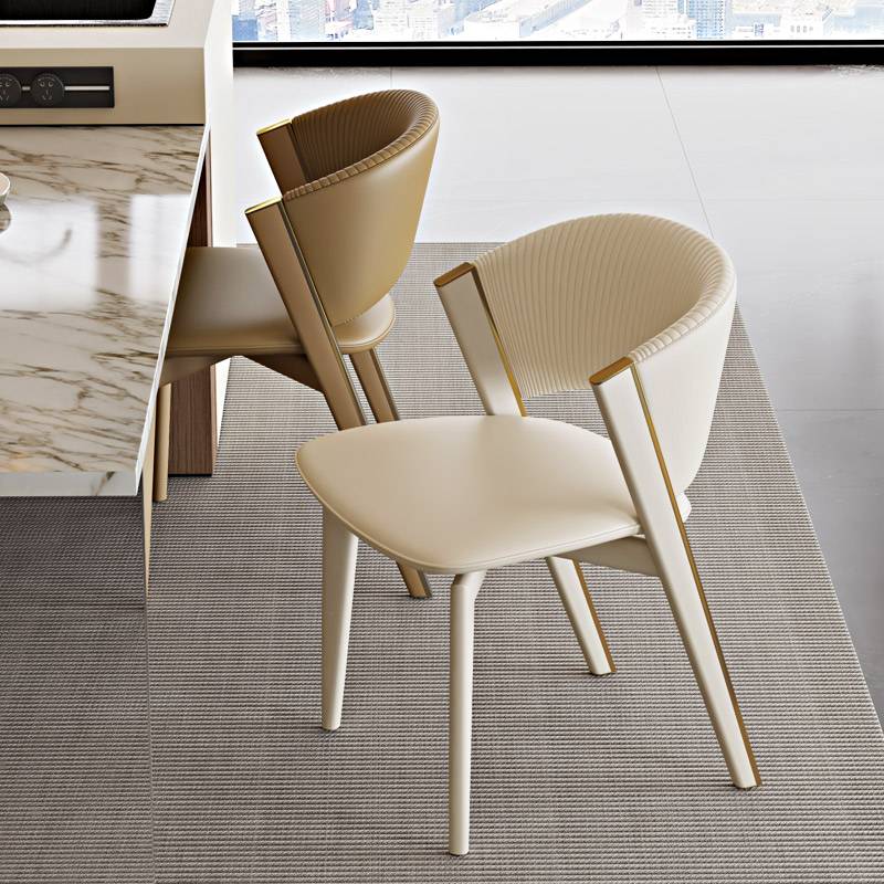 #法式奶油风餐椅轻奢家用靠背凳子感岛台椅子餐桌椅网红CC椅