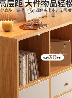 书柜学置柜家用落地书物架客厅多层格子简易靠墙收纳柜生LKZ柜储