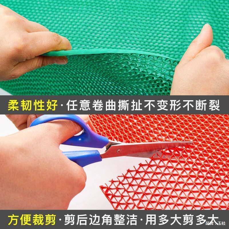 PVC加厚镂地垫厨房浴米ALM室防空滑脚垫绿色约5.5毫厚泳磨池厕耐