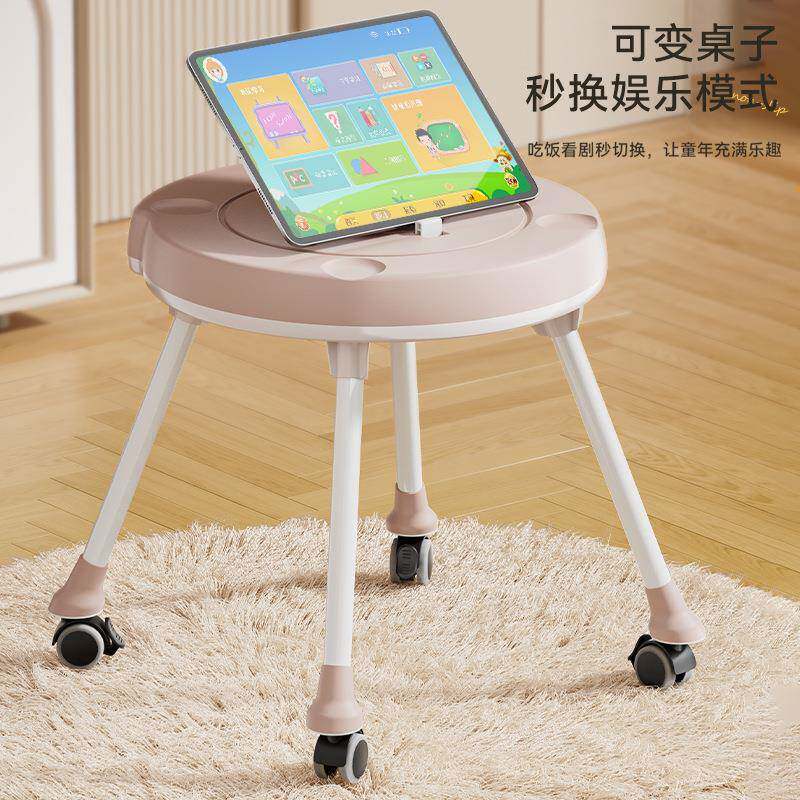儿童叫叫椅萌趣造型种模椅46式万多工向轮学座可拆卸餐盘模式切换