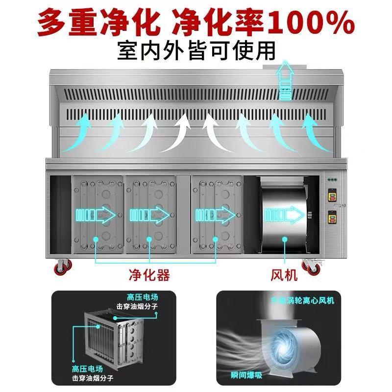 市无烟净烧烤车油烟净化烧器烤机夜摆摊移动化zl-95465架子烧烤车