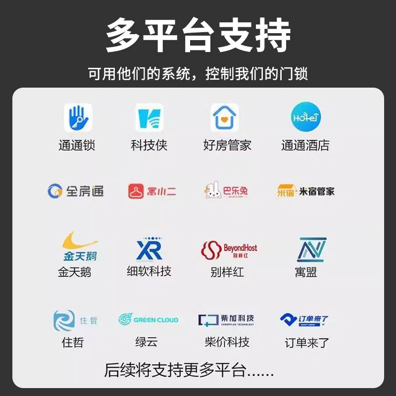 酒店智能门锁宾馆磁卡刷卡锁电子锁民宿出租房通通锁智能锁密码锁