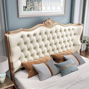 实木美档轻奢2.米2.2米18双人NHQ软包欧式 主卧太子床简约1.5高皮