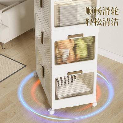 严收纳箱物大容量卧室衣物折叠门收纳柜选UDB子对开储物柜玩具置