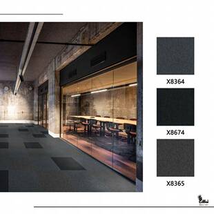 大连海马办公室地毯 方块满铺会议室写字楼商用拼接式地毯T9200