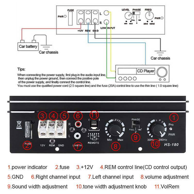 厂家直供跨境电商大功率200W汽车音响低音功放纯低音炮电路板12V