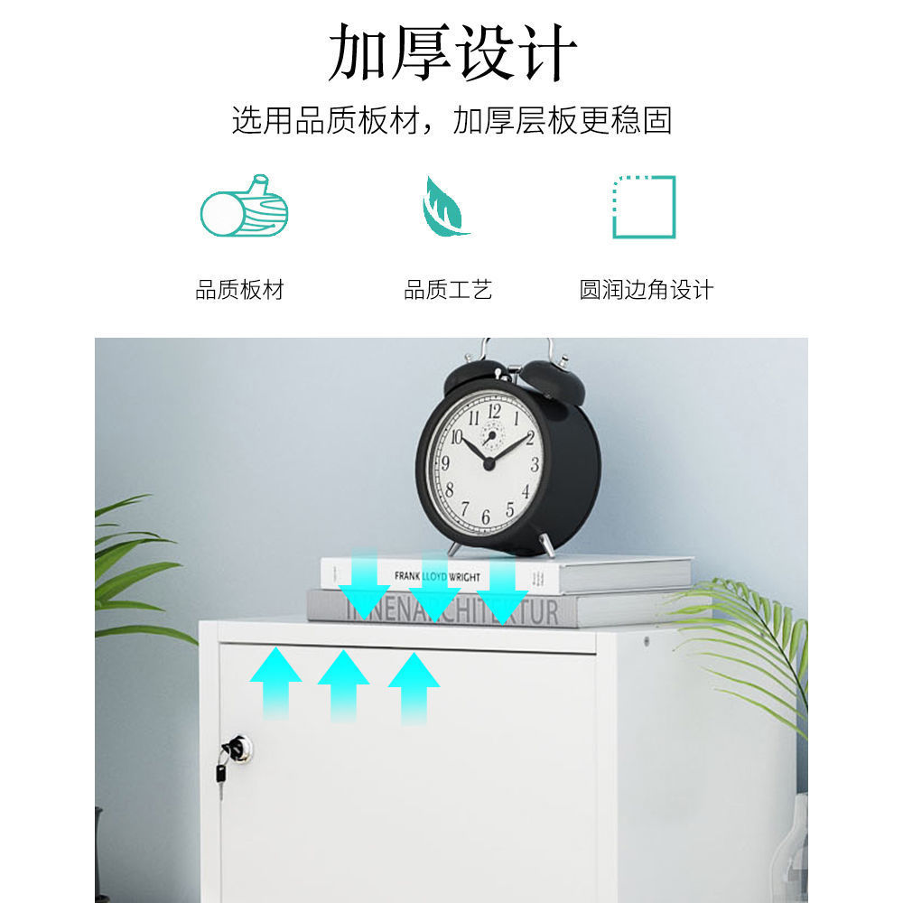 多层简易带门书柜自由组合储物柜带锁小柜子大款落地客厅收纳柜子