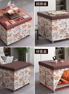 烤火桌GWR子用正烤方形家餐桌折饭桌不锈钢多功能取暖桌冬季可叠