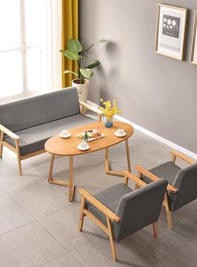 办公沙发发三茶几组合套装商务办公室沙简约现代接待小型FBB会客