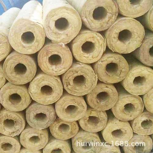 蒸管道岩棉管吸11音热离心隔岩棉套耐高汽温岩棉管管壳岩棉保温管