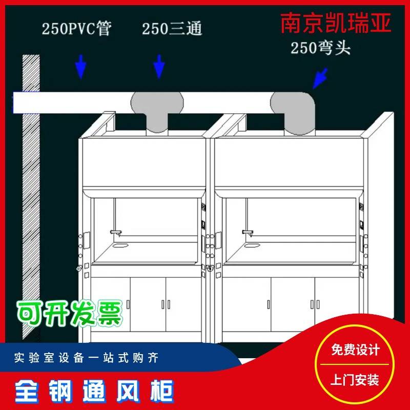 全钢通风柜实验室PP通风橱桌上型玻璃钢落地通风房变风量通风系统