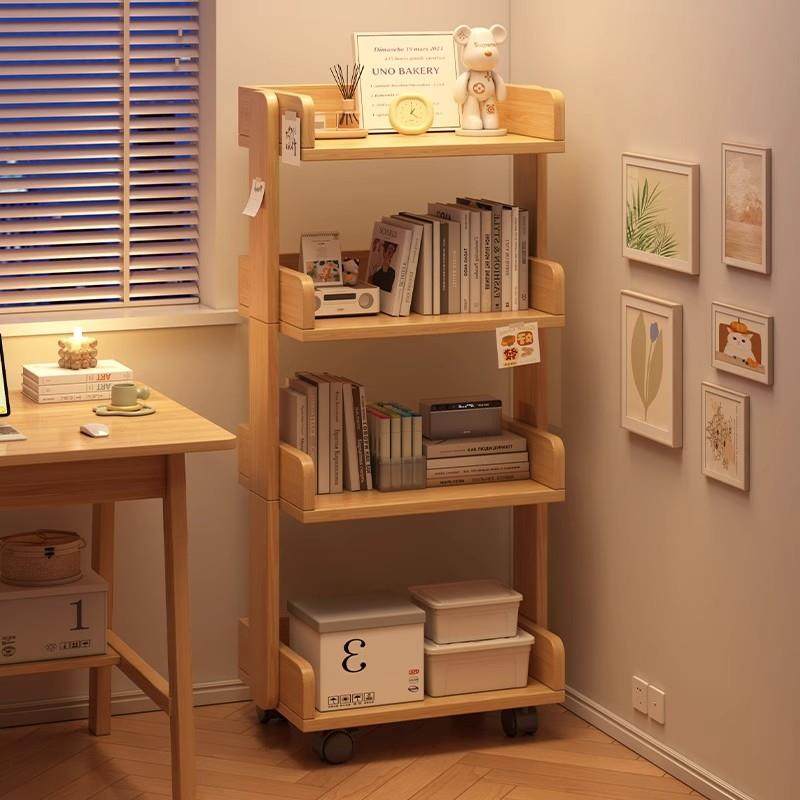 实木书架落地置物架玩具储物柜一体靠墙儿童绘本收纳架可移动书柜,影音电器,DIY配件,淘宝优惠券,粉丝福利购,淘宝优惠卷