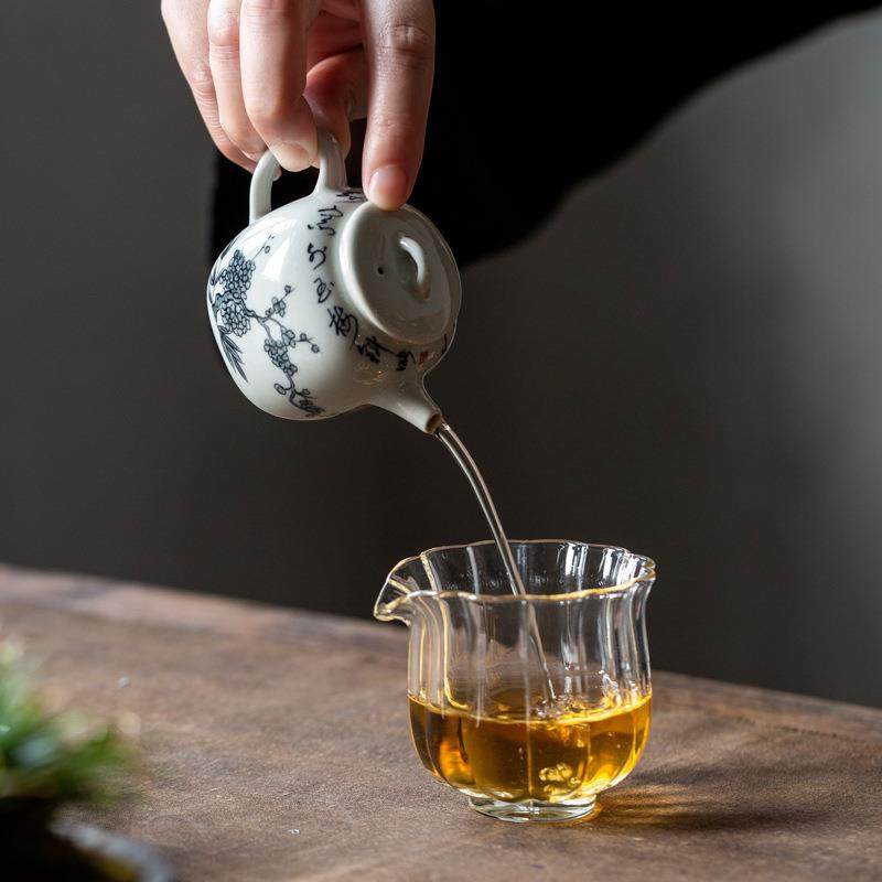 高颜值手绘日式茶壶家用下午茶花茶壶套装水果养生茶壶轻奢复古