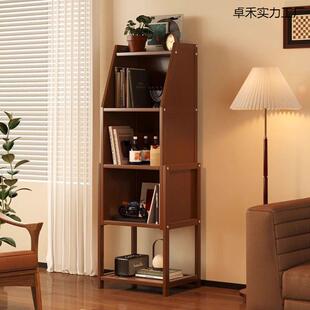 书架落地置物架书桌旁小书柜儿童绘本架客厅电视柜靠墙收纳储物柜