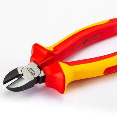 世达70232高压绝缘斜嘴钳VDE1000V斜口钳偏口钳剪线钳铬钒钢6英寸