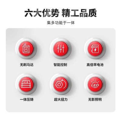 ROTAKE罗特电动扳手无刷锂电智能冲击扳手汽修架子大扭力风炮T123