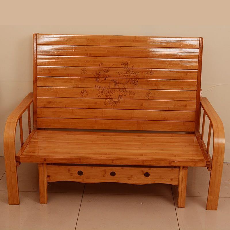 竹床简易折叠床沙发两用单人家用双人多功能办公室午休小户经济型