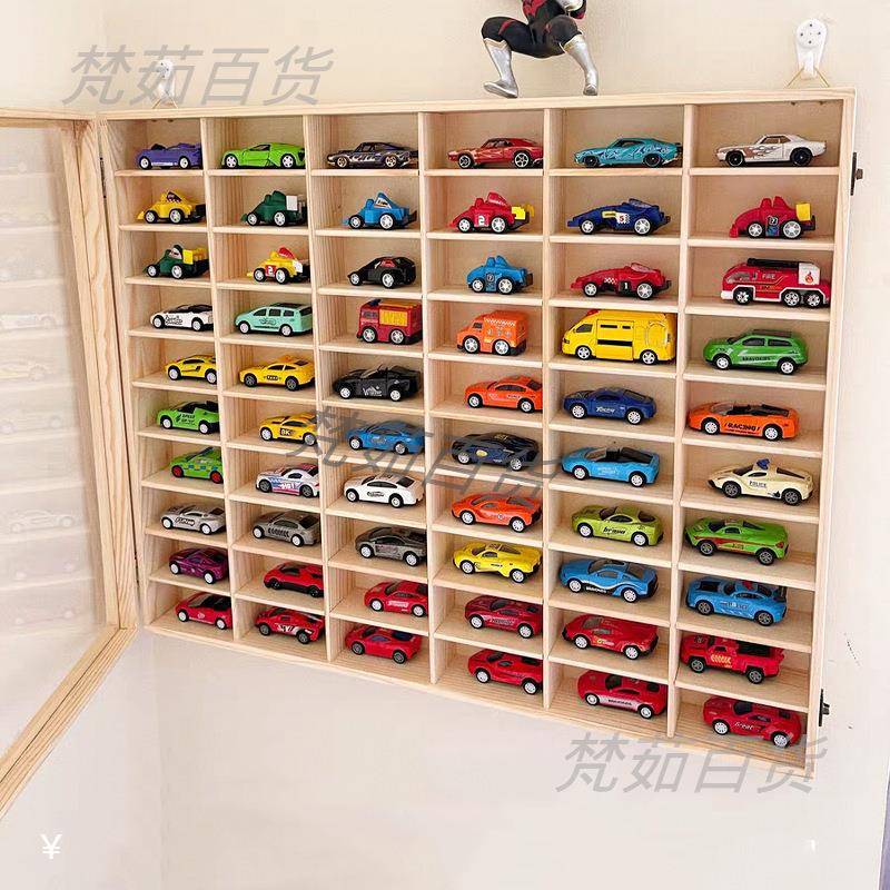 1:64小气车收纳壁挂展示架风火轮多美卡汽车玩具车收纳盒多格时尚