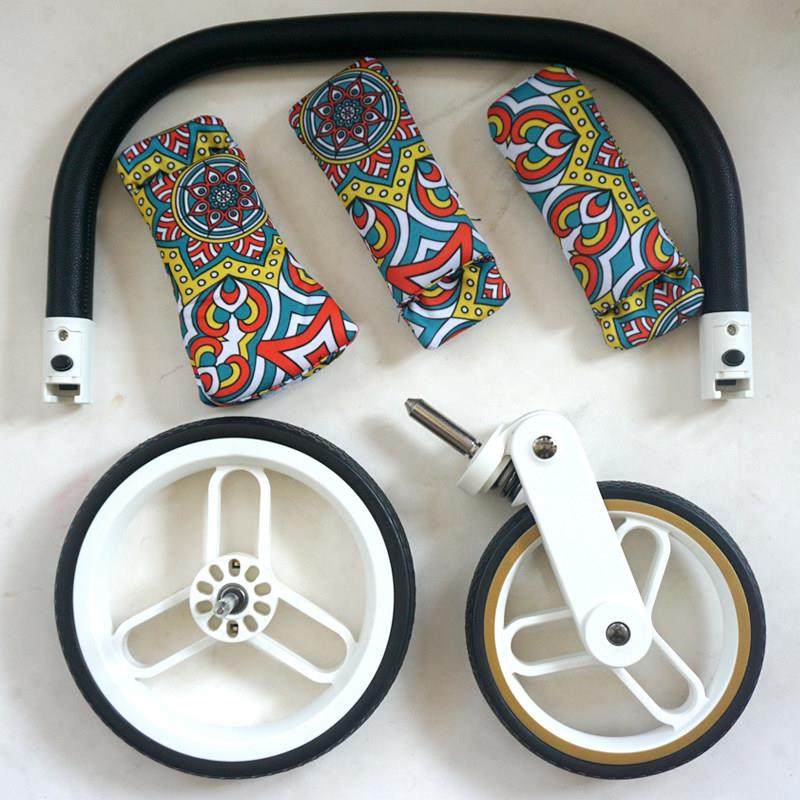 babyvovo遛娃神器v9婴儿手推车原厂配件前车轮后轮子肩带胯垫扶手