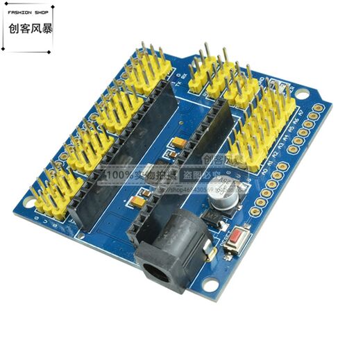 nano v3.0 uno r3多用扩展板舵机控制板机械臂扩充板模块黄色排针