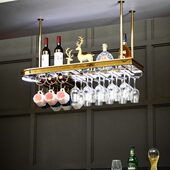 轻奢吧台吊架酒杯架悬挂倒挂创意酒架置物架不锈钢红酒杯架家用