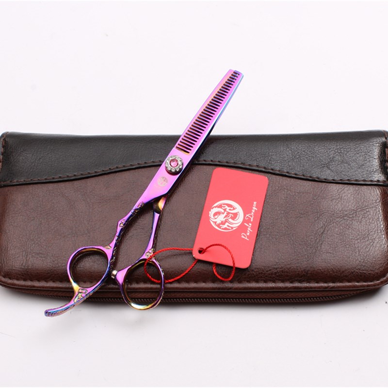 现货梅花柄左手剪刀彩色美w发剪理发剪刀平剪牙剪左撇子刘海打