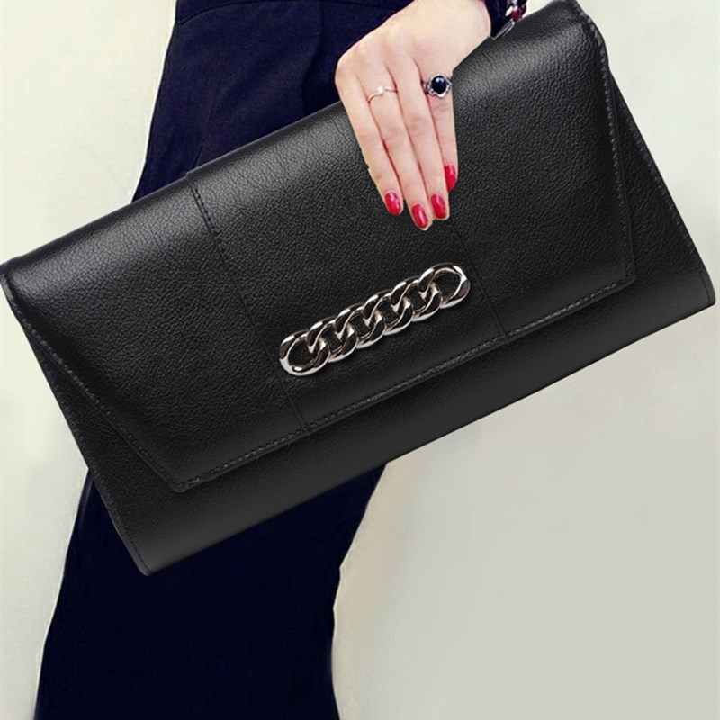 欧美时尚女d士真皮手拿包信封手包单肩斜挎信封包百搭牛皮名媛女